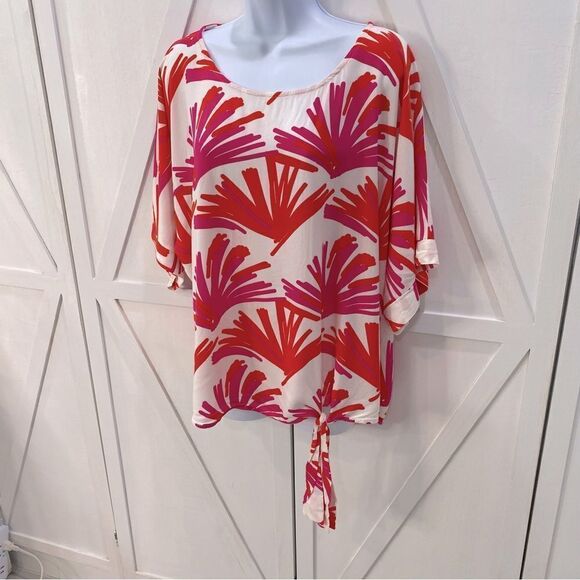 Mary Square Kelly Anne Jive Front Tie Blouse Size XL - Picture 5 of 13